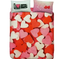 Set Copripiumino BASSETTI Candies Regalo San Valentino