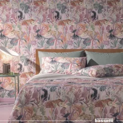 Set Copripiumino "Jungle Rosa" di Bassetti - Puro Cotone e Eco-Friendly