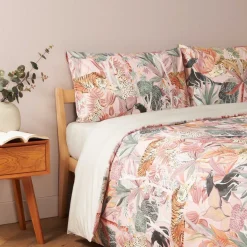 Set Copripiumino "Jungle Rosa" di Bassetti - Puro Cotone e Eco-Friendly