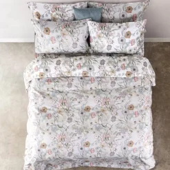 Set Copripiumino Matrimoniale 100% Cotone | Fantasia Fiori Lino