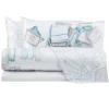 Set copripiumino matrimoniale Trussardi BOOKS raso di cotone bianco