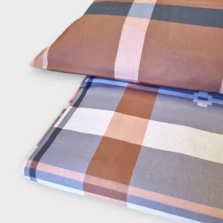 Set copripiumone con federe in cotone matrimoniale JASPER scozzese