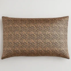 Set federa 50x80 in pura seta di gelso + maschera notte Brown Leopard