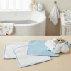 Set 3 lavette Neonato Orsetto azzurro 23x23 cm + spugna