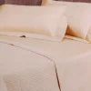Set lenzuola Borbonese letto matrimoniale 2 piazze in raso NEW YORK sabbia