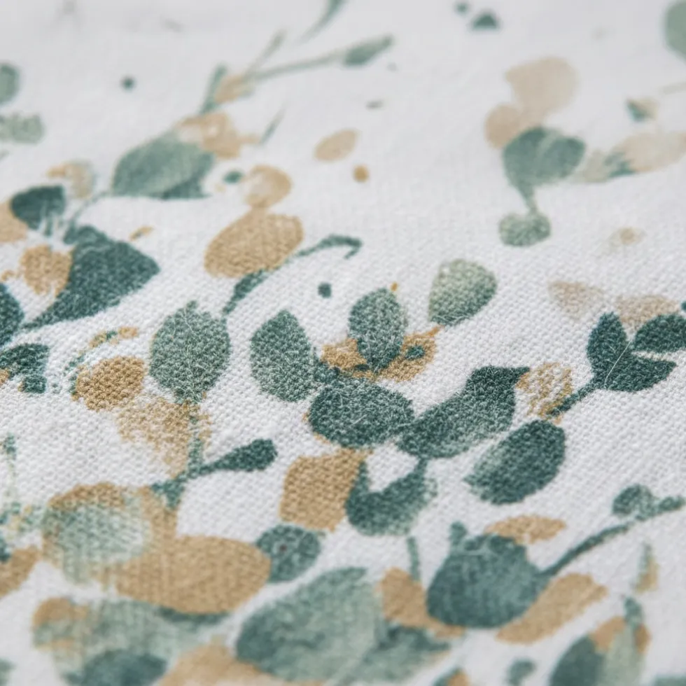 Set Lenzuola-copriletto matrimoniali 100% cotone foliage verde
