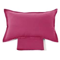 Set lenzuola e federe puro lino FAZZINI matrimoniale Soffio Rubino