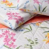 Set Lenzuola in cotone completo matrimoniale Aura floreale corallo