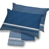 Set lenzuola in cotone matrimoniale Coimbra righe denim