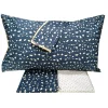 Set lenzuola matrimoniale ESSENZA HOME BORY blu effetto copriletto