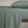 Set lenzuola matrimoniale 2 piazze raso di cotone ZEFIRO azzurro avio
