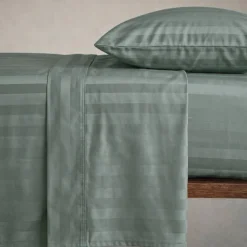 Set lenzuola matrimoniale 2 piazze raso di cotone ZEFIRO azzurro avio