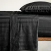 Set lenzuola matrimoniale 2 piazze raso di cotone ZEFIRO Nero
