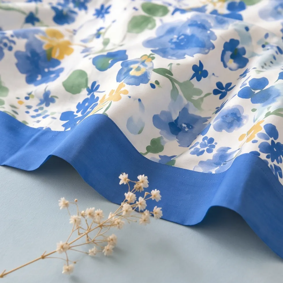Set Lenzuola Matrimoniali Floreali Gabel Maiori | Azzurro