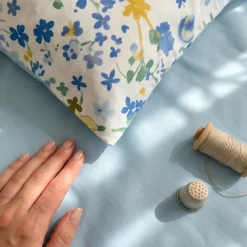 Set Lenzuola Matrimoniali Floreali Gabel Maiori | Azzurro