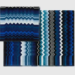 Set 1+1 MISSONI HOME asciugamano e ospite Giacomo 50 blu