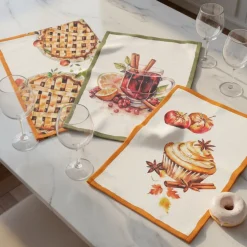 Set 3 strofinacci da cucina GOUTER canovacci in puro cotone - 3 disegni
