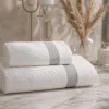 Set 1+1 viso e ospite in spugna jacquard Gabel bianco