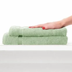 Set 1+1 viso e ospite spugna 650 gr/mq COGAL RANGER Verde Celadon