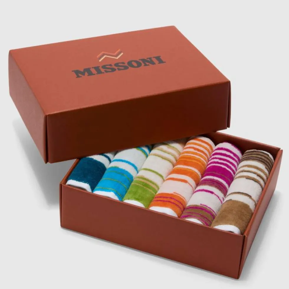 Set 6x Lavette bagno in spugna MISSONI HOME Fiammetta 100 Multicolor
