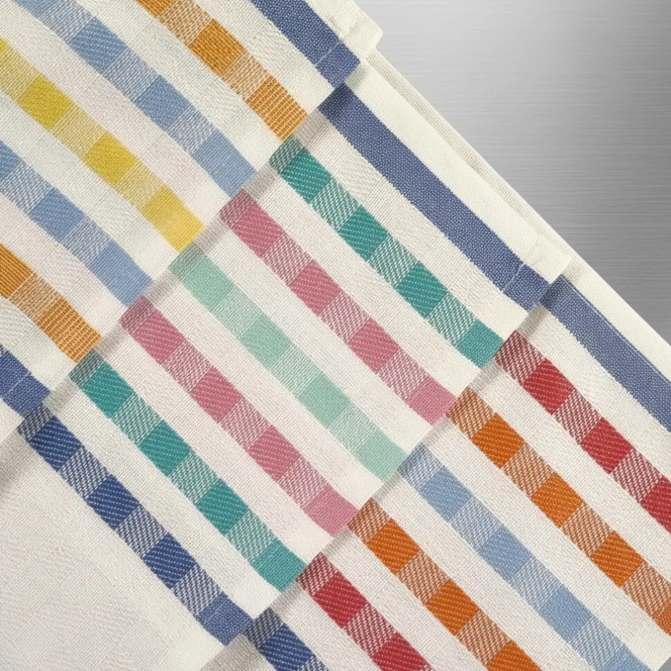 Set 3x Strofinacci da cucina 100% cotone ritorto MAXI 60x75 a righe