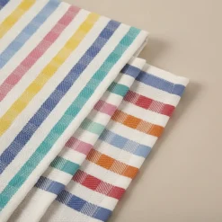 Set 3x Strofinacci da cucina 100% cotone ritorto MAXI 60x75 a righe