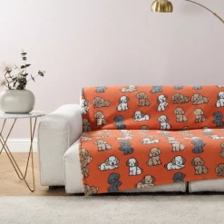 Soffice Plaid in Lana Cotta Cuccioli ruggine morbido per la tua casa