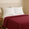 Somma Coperta LANA Vergine Matrimoniale Daisy Bordeaux 210x250