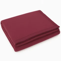 SOMMA Coperta Lana Vergine Singola Daisy Bordeaux 160x210