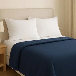 SOMMA Coperta Matrimoniale Daisy Blu Navy 250x210 cm