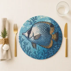 Sottopiatto Azure in Cordura Ø36 cm | Resistente e Antimacchia