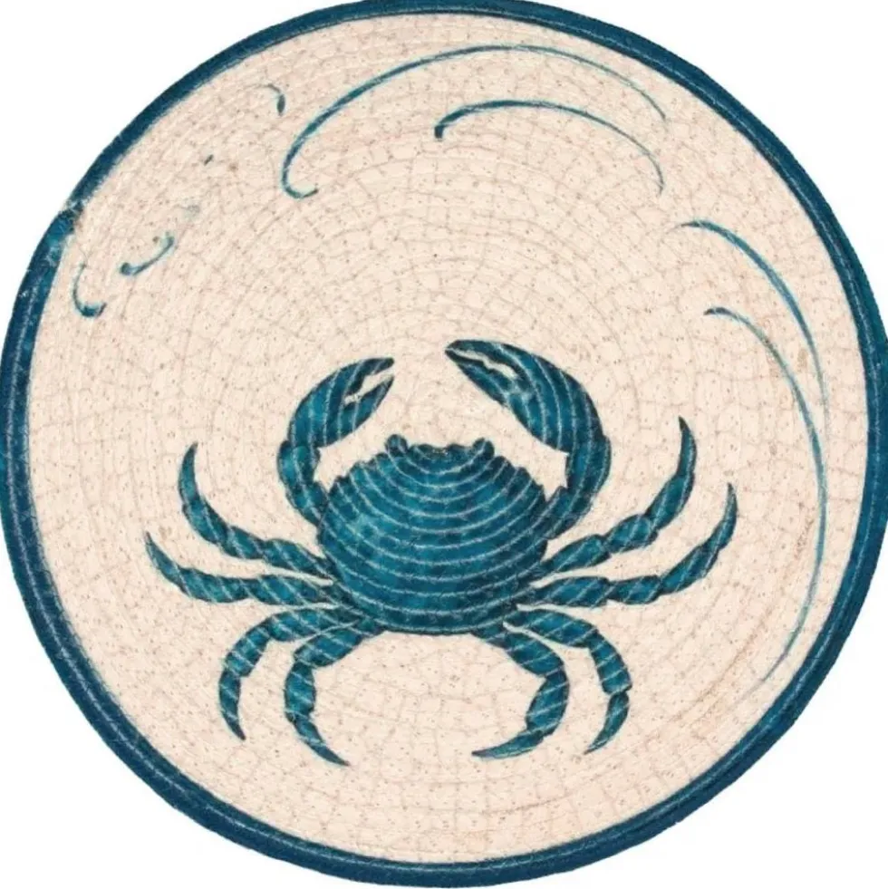 Sottopiatto Blue Crab Rotondo Ø36 cm | Fantasia Mare Vintage in cordura