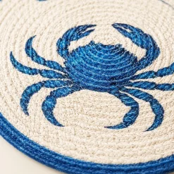 Sottopiatto Blue Crab Rotondo Ø36 cm | Fantasia Mare Vintage in cordura