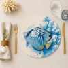 Sottopiatto 36 cm Resistente Fantasia Marina Fish | Facile da Pulire