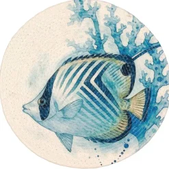 Sottopiatto 36 cm Resistente Fantasia Marina Fish | Facile da Pulire