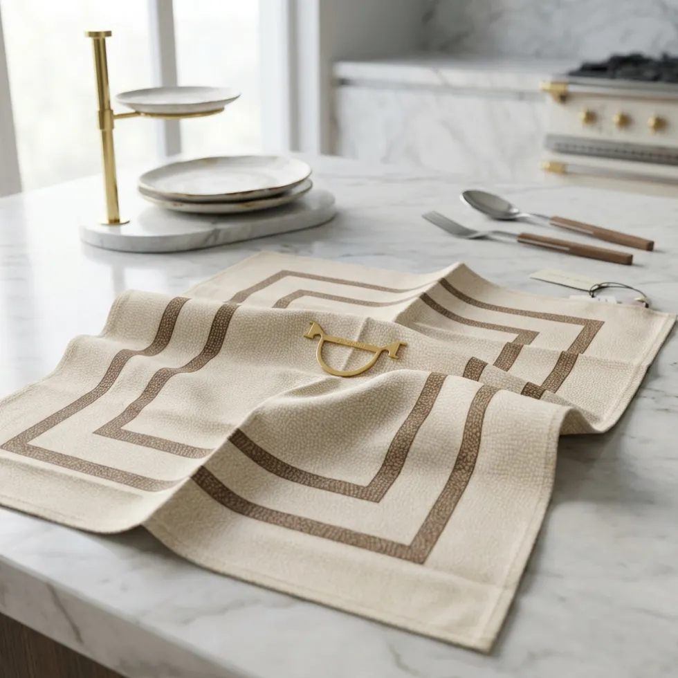 Strofinaccio Borbonese Lounge ecrù | Eleganza per la tua Cucina