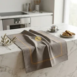 Strofinaccio Borbonese 50x70 LOUNGE grigio - Eleganza in cotone