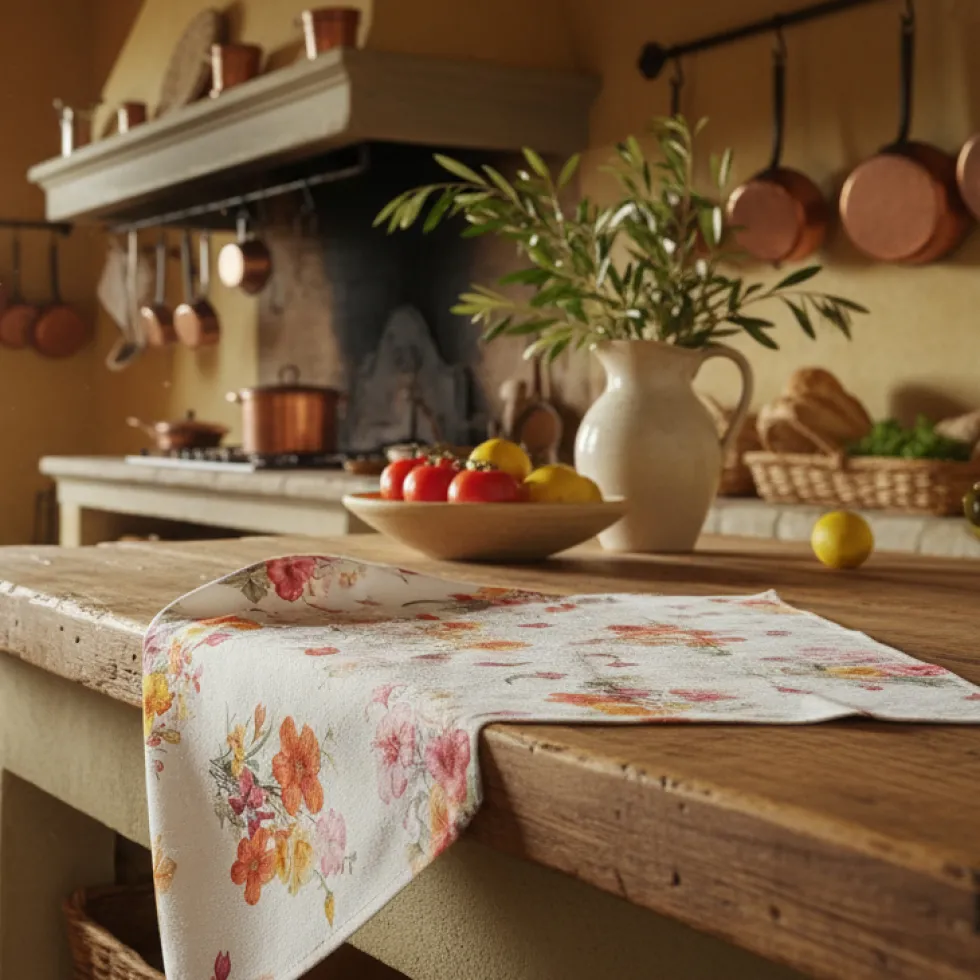 Strofinaccio canovaccio in cotone 50x75 TAG HOUSE HIBISCUS