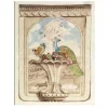 Strofinaccio Canovaccio PURO LINO Tessitura Toscana ILLUSIONE PAVONE