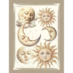 Strofinaccio cotone 58x80 cm Sole Luna TAG HOUSE corda
