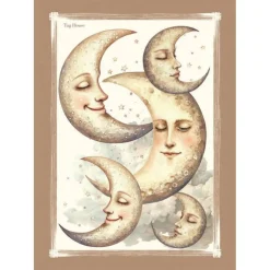 Strofinaccio Cotone 58x80 cm TAG HOUSE Sole Luna Biscotto