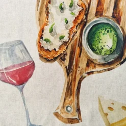 Strofinaccio Cucina canovaccio puro cotone BRUSCHETTA colore mistolino