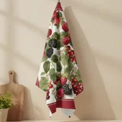 Strofinaccio MAXI canovaccio cucina TAG HOUSE 58x80 Lamponi rosso
