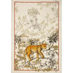 Strofinaccio PURO LINO Tessitura Toscana SAVANA LEOPARDO