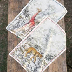 Strofinaccio PURO LINO Tessitura Toscana SAVANA LEOPARDO