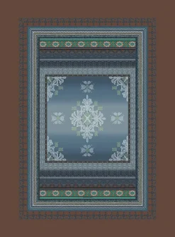 Tappeto arredo Bassetti Granfoulard Olbia B1 blu antiscivolo 150x220