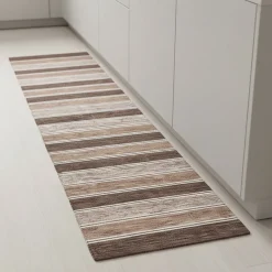 Tappeto arredo multiuso 55x240 antiscivolo Gourmet a righe marrone