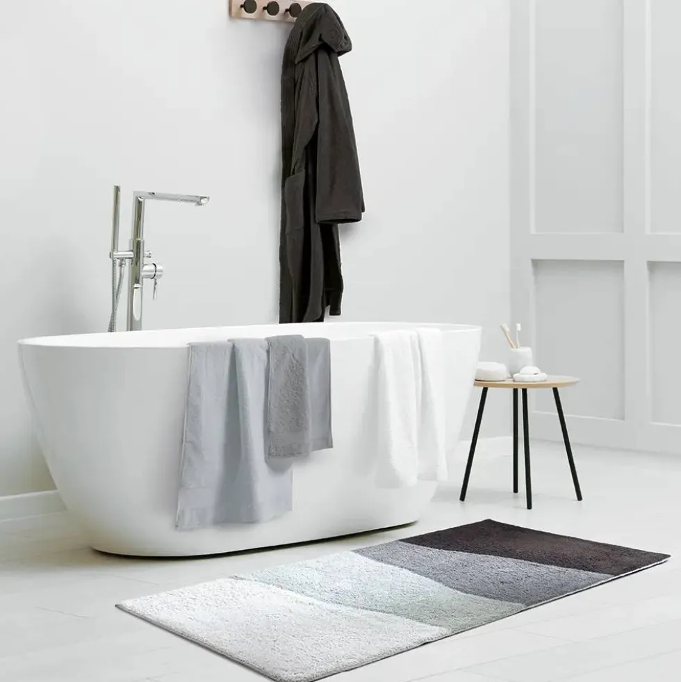 Tappeto Bagno Antiscivolo 70x140 Gabel Dune - 100% Spugna grigio