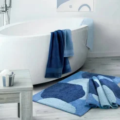 Tappeto Bagno Gabel BOLLE Antiscivolo misura MAXI 70x140 blu