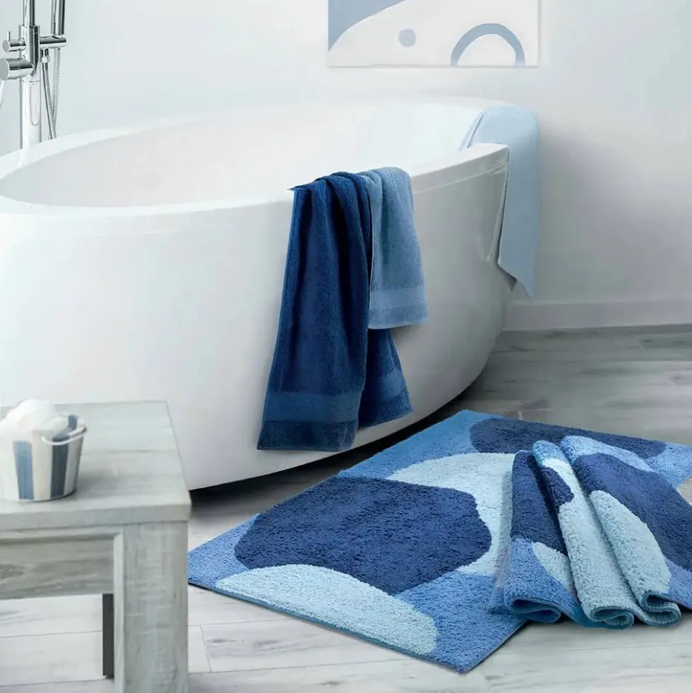 Tappeto Bagno Gabel BOLLE Antiscivolo misura MAXI 70x140 blu